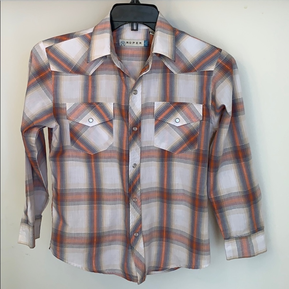 Boys Western Button Down